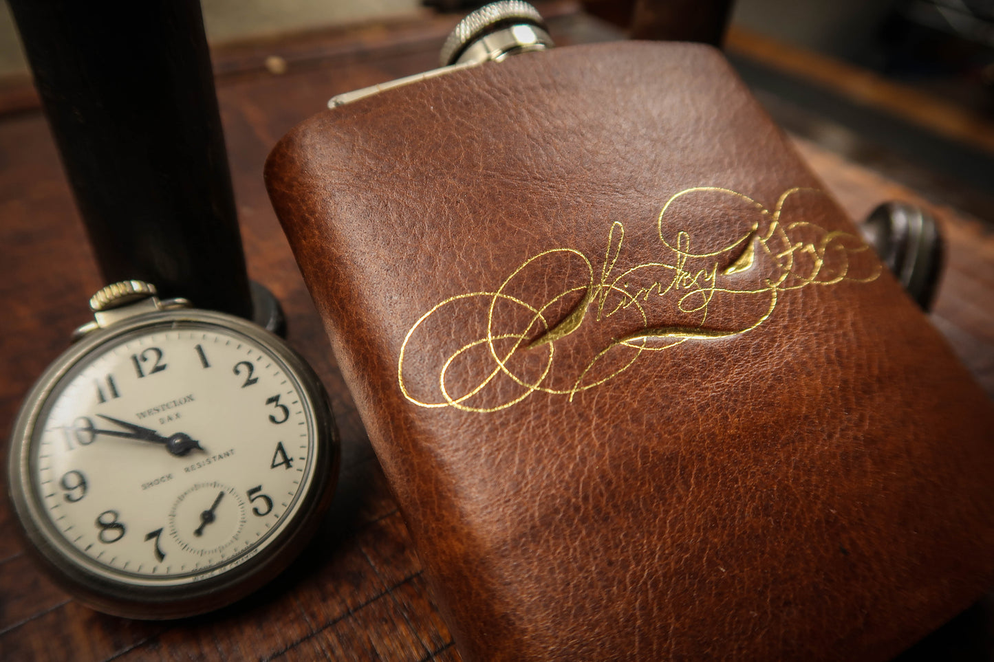 Leather Wrapped Flask