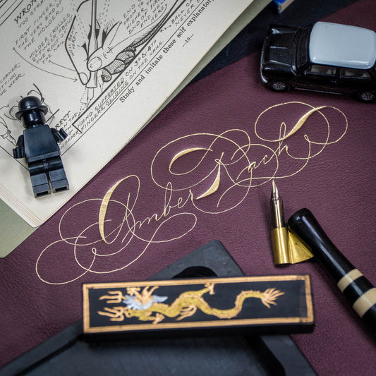 Burgundy Desktop Leather Blotter